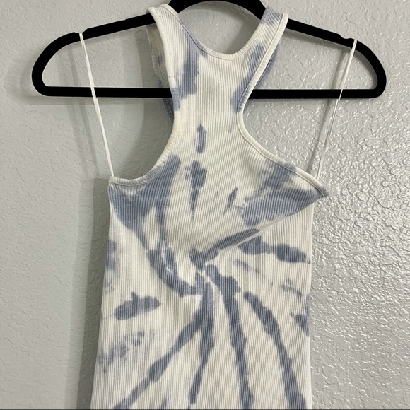 Zara Blue and White Tye Dye Dress - Picture 5 of 8
